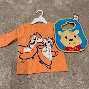 Disney Long sleeve shirt & bib 💫